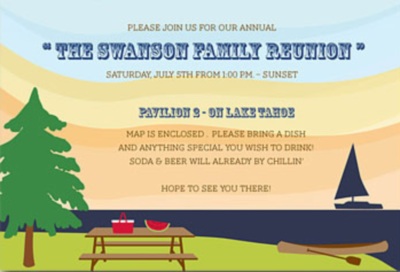 Sample Family Reunion Invitation