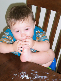 Teaching Table Manners (Need better manners than this!)